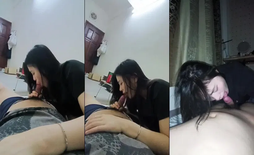 phim sex v n Chưa kịp thay đồ em đã kéo quần bú mút